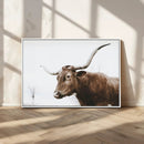 Rustic Bull Wall Art Canvas Print – Modern Longhorn