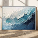 Ocean Wave Canvas Wall Art Print – Coastal Living Room Large