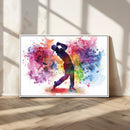 Colorful Golfer Swing Wall Art Canvas Print - Ready to Hang, by MyGreatCanvas | Canvas Wall Art Prints | Photo Prints & Wall Decor