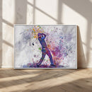 Watercolor Golf Swing Wall Art Canvas Print | Vibrant