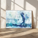 Golf Swing Wall Art Canvas Print - Sports-Inspired