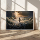 Jesus Walking on Water Wall Art Canvas Print - Religious
