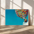 Carl Fredricksen, Up Movie Wall Art, Colorful Balloon House
