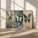 Butterfly Wall Art Trio | Vintage Butterfly Canvas Print | by MyGreatCanvas | Canvas Wall Art Prints | Photo Prints & Wall Decor