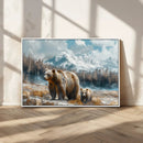Bear and Baby Bear Wall Art Canvas Print
