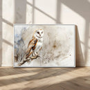 Barn Owl Wall Art | Watercolor Canvas Print | Perfect for