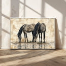 Chinese Style Abstract Black Horses Wall Art Canvas Print - by MyGreatCanvas | Canvas Wall Art Prints | Photo Prints & Wall Decor