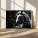 Winter Horse Wall Art | Black and White Horse Print | Ready by MyGreatCanvas | Canvas Wall Art Prints | Photo Prints & Wall Decor
