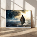 Jesus Walking Water Wall Art – Inspirational Christian