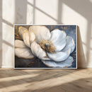 White Magnolia Flower Wall Art Canvas Print | Abstract