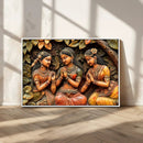Indian Woman Statue Wall Art Canvas Print