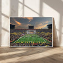 University of Michigan Wolverines Print Canvas, Football