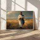 Jesus Shepherd Wall Art | Ready to Hang Triptych Canvas of