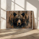 Rustic Grizzly 399 Wall Art | Triptych Canvas Print | Rustic
