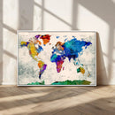 World Map Canvas Print – Framed Travel Map Wall Art for by MyGreatCanvas | Canvas Wall Art Prints | Photo Prints & Wall Decor
