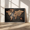 World Map Canvas Print – Framed Travel Map Wall Art for