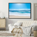 Wall Art Canvas Print Shiny Blue Sea and Beach by MyGreatCanvas | Canvas Wall Art Prints | Photo Prints & Wall Decor