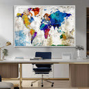 World Map Canvas Print – Framed Travel Map Wall Art for by MyGreatCanvas | Canvas Wall Art Prints | Photo Prints & Wall Decor