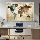 World Map Canvas Print – Detailed Map of the World Wall Art by MyGreatCanvas | Canvas Wall Art Prints | Photo Prints & Wall Decor