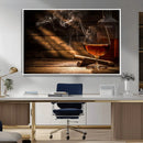 Whiskey and Cigar Wall Art Canvas Print by MyGreatCanvas | Canvas Wall Art Prints | Photo Prints & Wall Decor