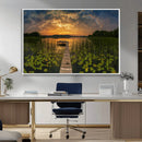 Lake and Flower Wall Art Canvas Print