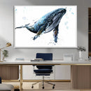 Watercolor Whale Wall Art Canvas Print by MyGreatCanvas | Canvas Wall Art Prints | Photo Prints & Wall Decor