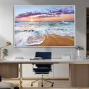 Coastal Sunset Art Beach Canvas Wall Art Print | Ocean Waves by MyGreatCanvas | Canvas Wall Art Prints | Photo Prints & Wall Decor