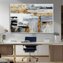 Abstract Painting Canvas Wall Art Print Paint Drip Art Brush