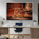 Whiskey and Cigar Canvas Wall Art | 3 Panel Bar Room Decor by MyGreatCanvas | Canvas Wall Art Prints | Photo Prints & Wall Decor