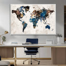 World Map Canvas Print – Framed Travel Map Wall Art for by MyGreatCanvas | Canvas Wall Art Prints | Photo Prints & Wall Decor