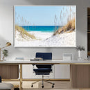 Serene Coastal Dune Path with Ocean View, 3-Panel Beach