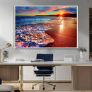Colorful Coastal Sunset on the Beach Canvas Print, Ocean