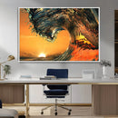 Surf Wave Sunset Canvas Wall Art Print, 3-Panel Ocean by MyGreatCanvas | Canvas Wall Art Prints | Photo Prints & Wall Decor