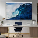 Ocean Wave at Sunset Canvas Art, Large Wall Print of Vibrant