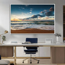 Ocean Beach Wall Art Canvas Print Sunset Artwork Print by MyGreatCanvas | Canvas Wall Art Prints | Photo Prints & Wall Decor