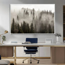 Foggy Mountain Wall Art | 3-Panel Foggy Forest and Mountain