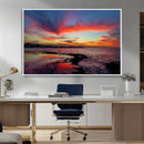 Glorious Sunset on The Beach Wall Art Canvas Print