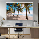 Palm Beach Tropical Island Wall Art Canvas Print