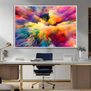 Blazing Vibrant Colors Cloud Wall Art Canvas Print