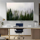Forest Wall Art Canvas Print | Foggy Forest Wall Art | Pine