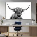 Scottish Highland Cow Cattle Art Print Wall Art Canvas Print by MyGreatCanvas | Canvas Wall Art Prints | Photo Prints & Wall Decor