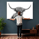Scottish Highland Cow Cattle Art Print Wall Art Canvas Print