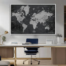 World Map Canvas Print – Detailed Map of the World Wall Art