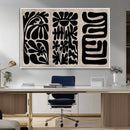 Canvas Print Wall Art Abstract Art Boho, Framed Boho Art