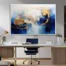 Navy Blue Abstract Wall Art Canvas Print