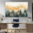 Abstract Forest Print - Mountain Wall Art | Autumn Landscape
