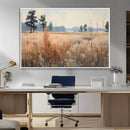 Golden Fields Canvas Wall Art Print – Serene Landscape of
