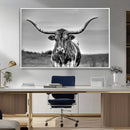Texas Longhorn Cow Wall Art, Texas Longhorn Canvas, Cattle