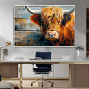 Highland Cow Abstract Canvas Wall Art – Bold Farmhouse