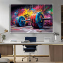 Abstract Graffiti Barbell Canvas Wall Art – Urban Fitness
